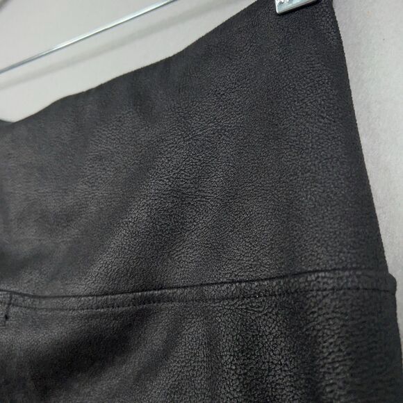 Trouve Leggings Women Medium Black Faux Leather High Rise Stretch Edgy Goth Rock - Picture 9 of 16